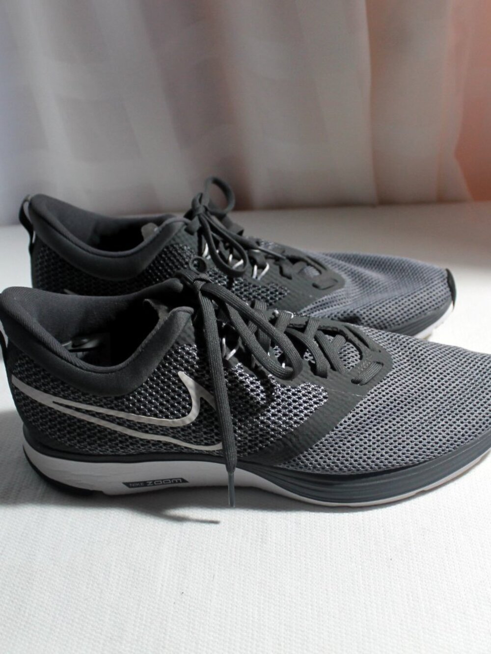 Nike Zoom Strike Gray Running Shoes, Women's 10